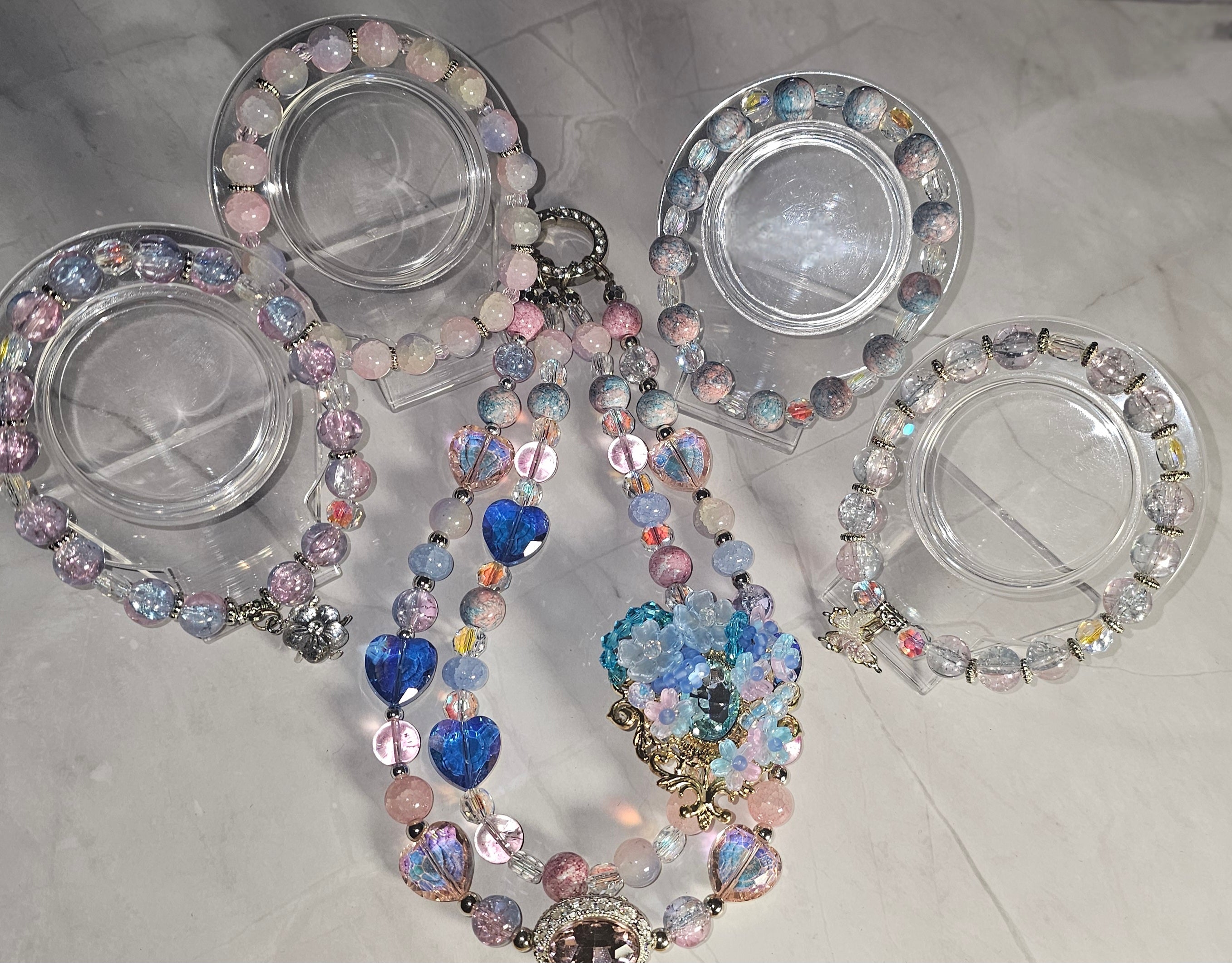 Handmade Sparkly keychain sets