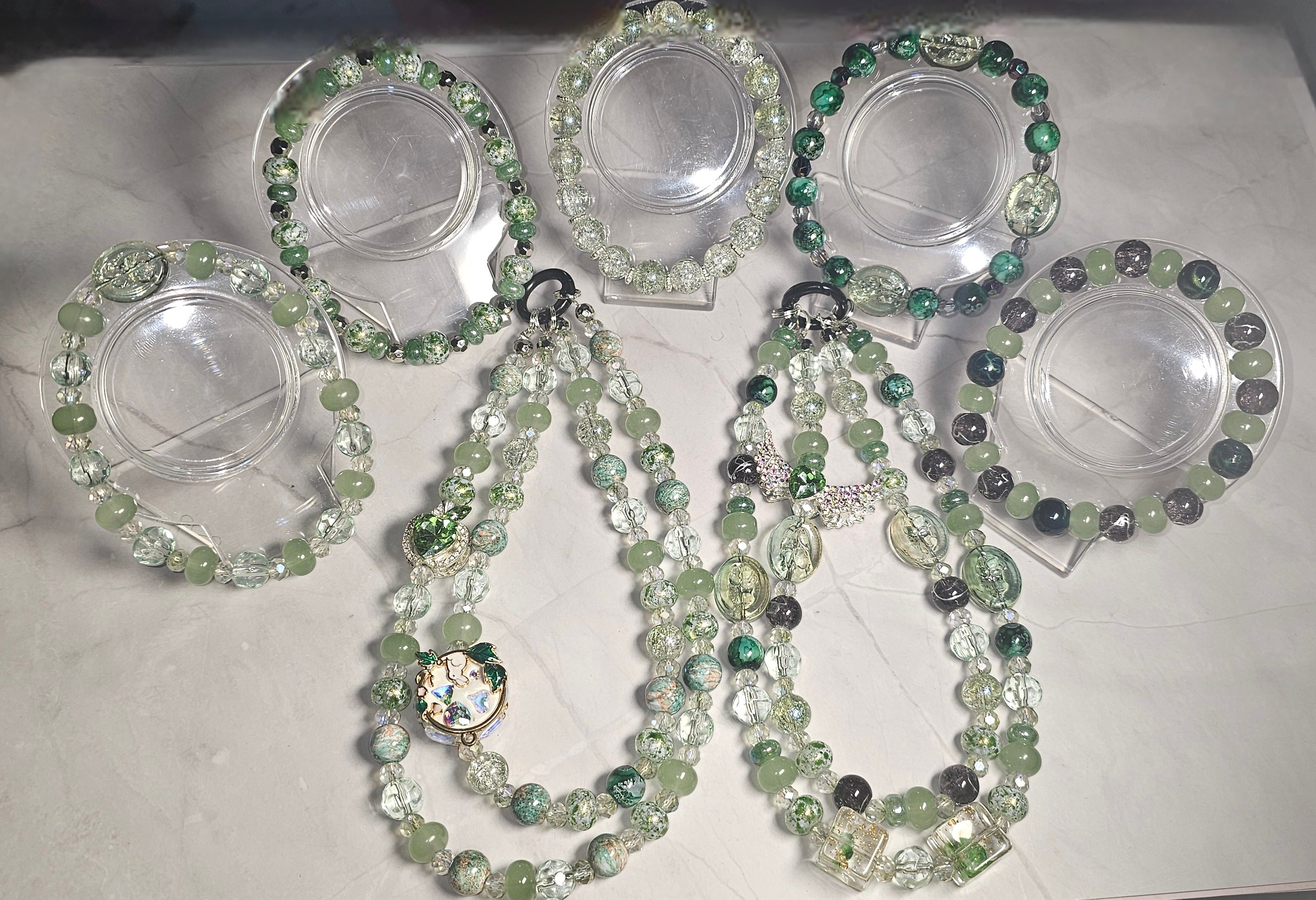 Handmade beaded keychains sets