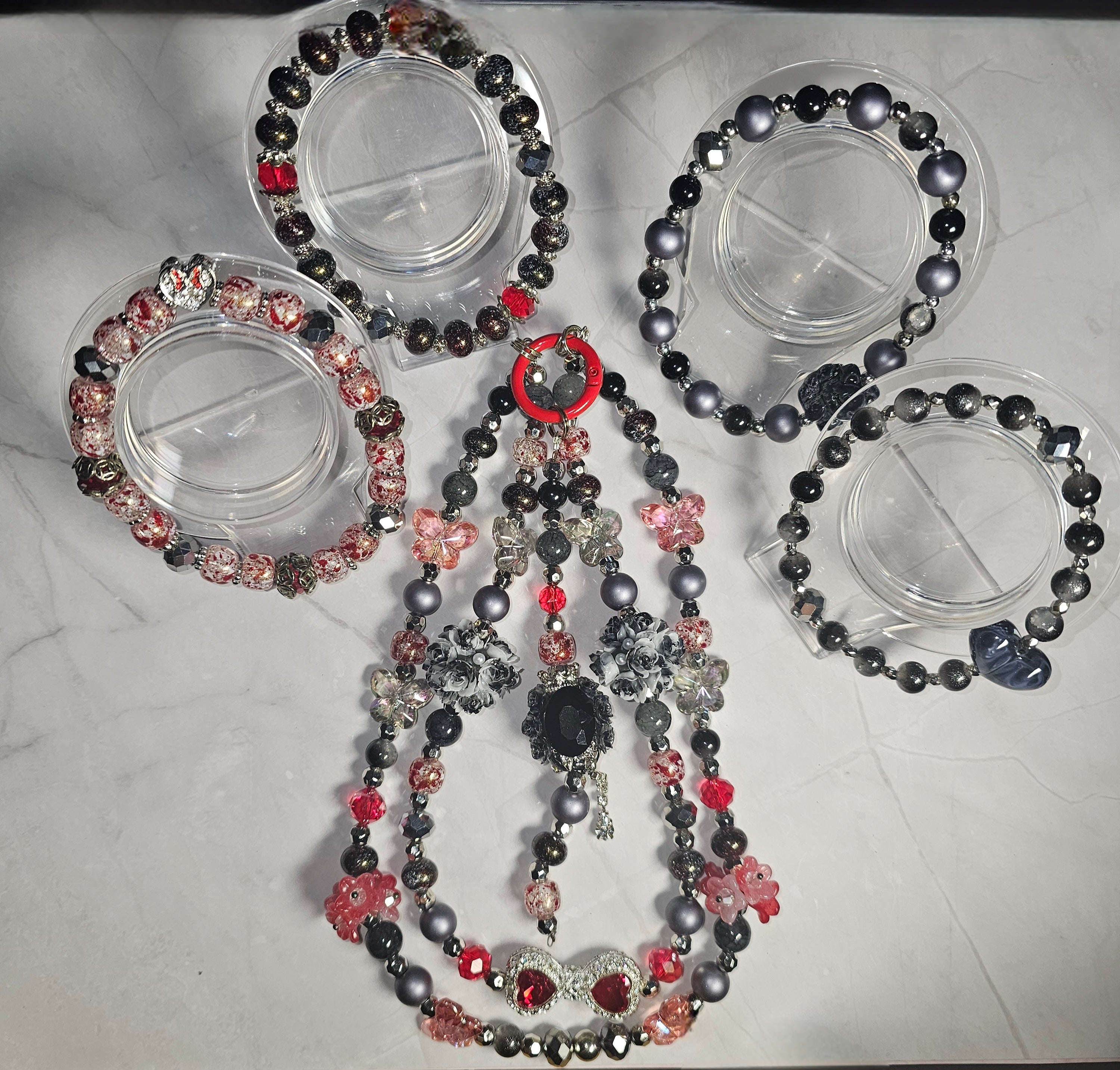 Handmade Sparkly keychain sets