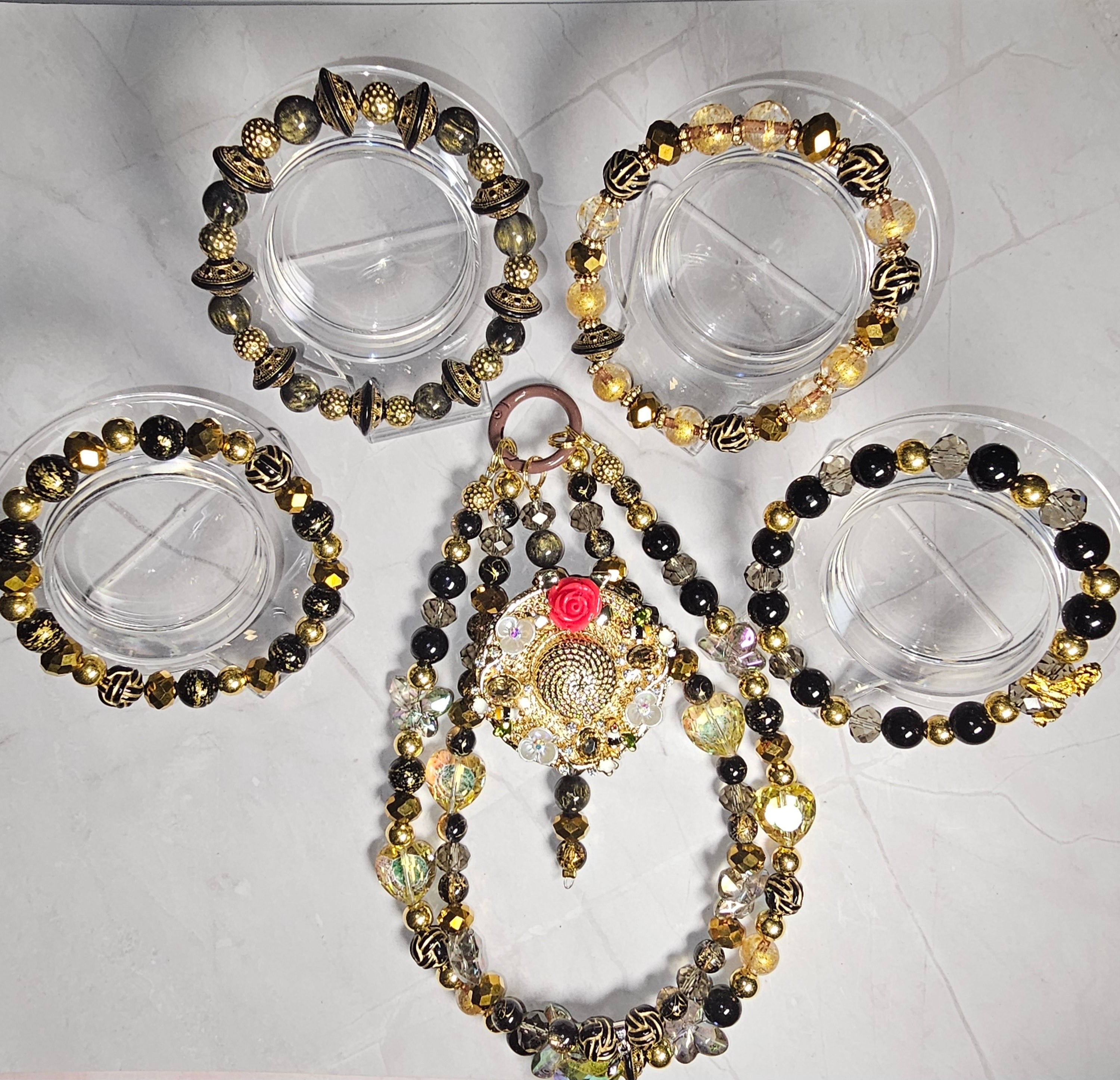 Handmade Sparkly keychain sets