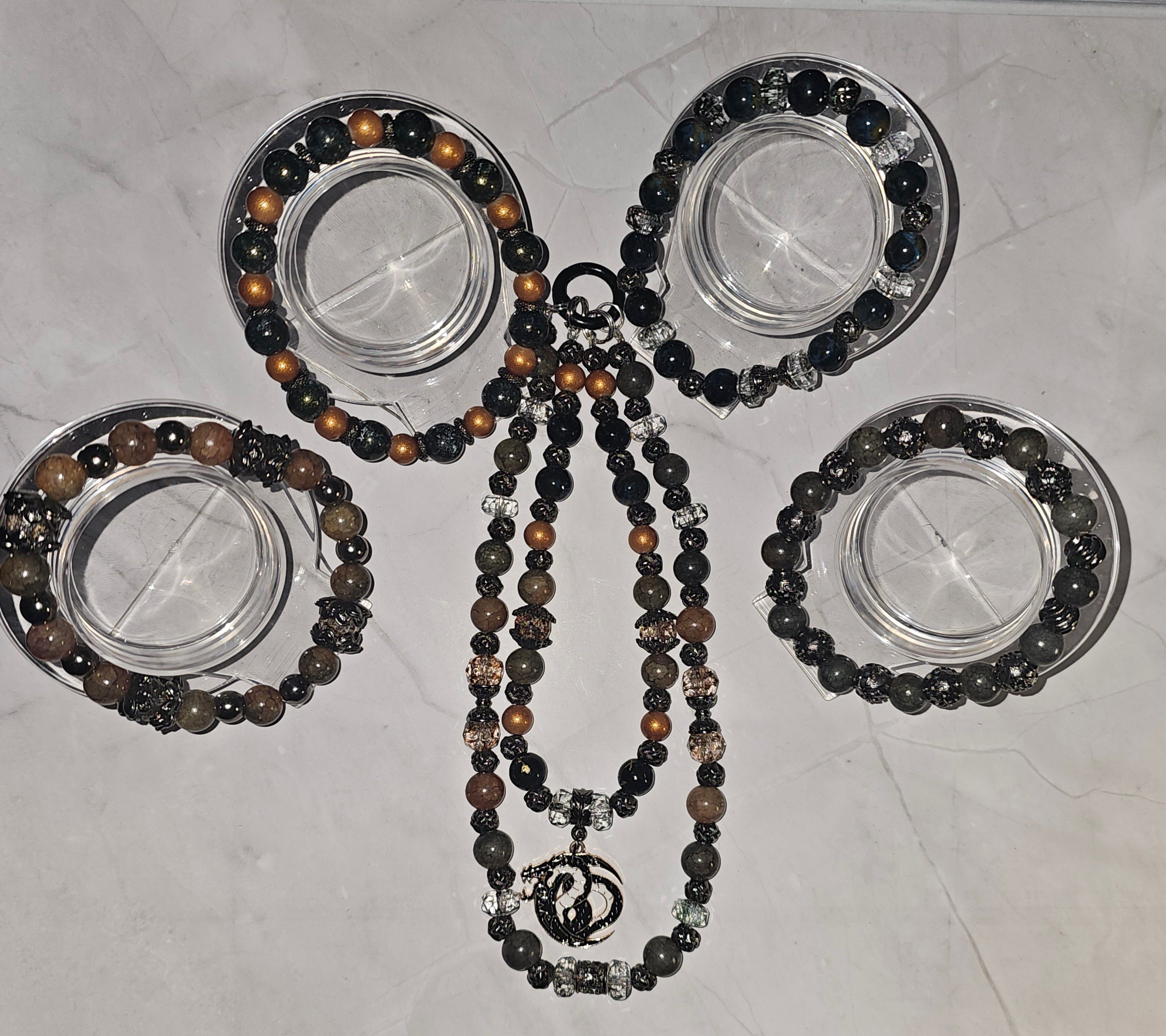 Handmade beaded keychains sets