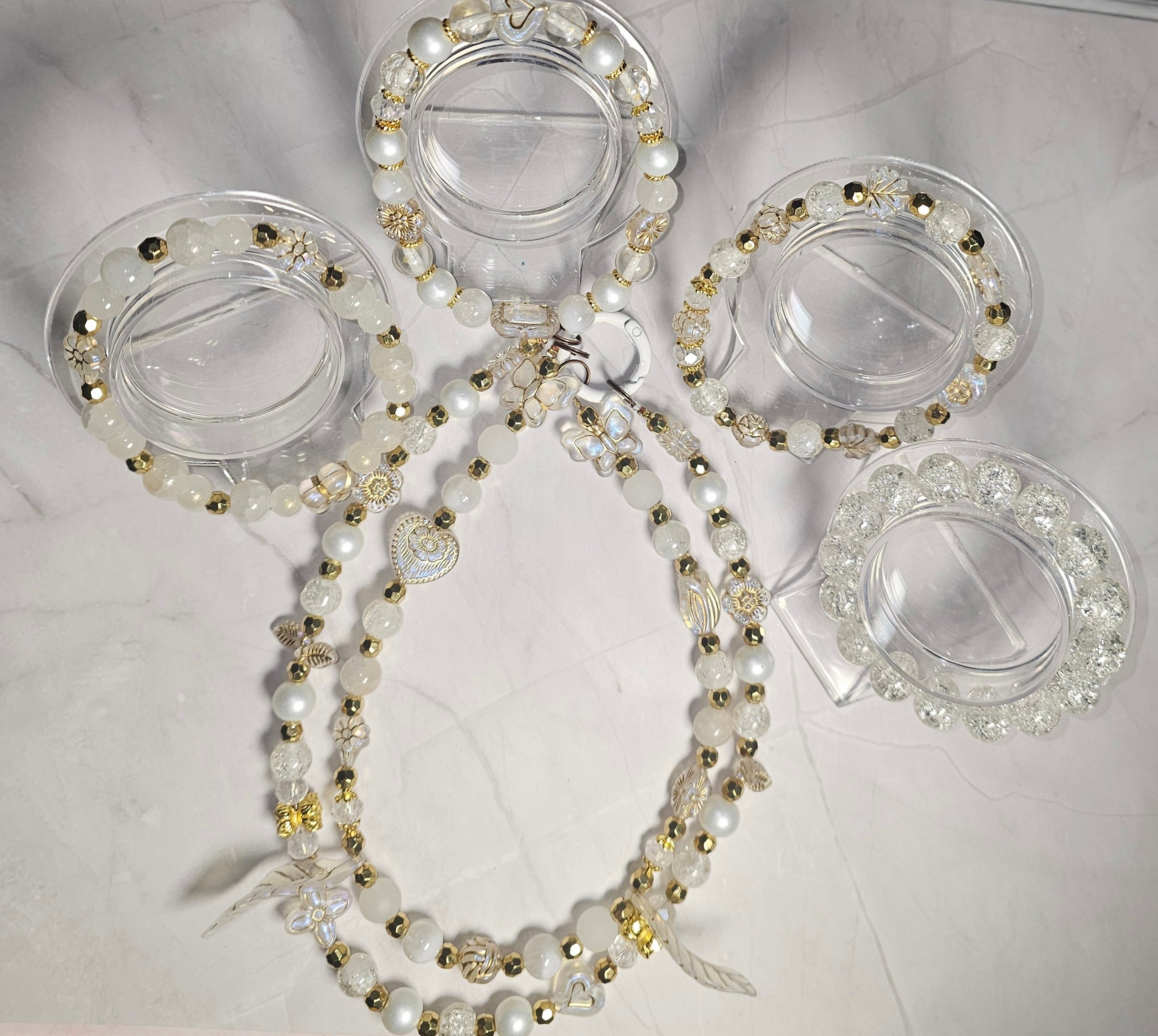 Handmade beaded keychains sets