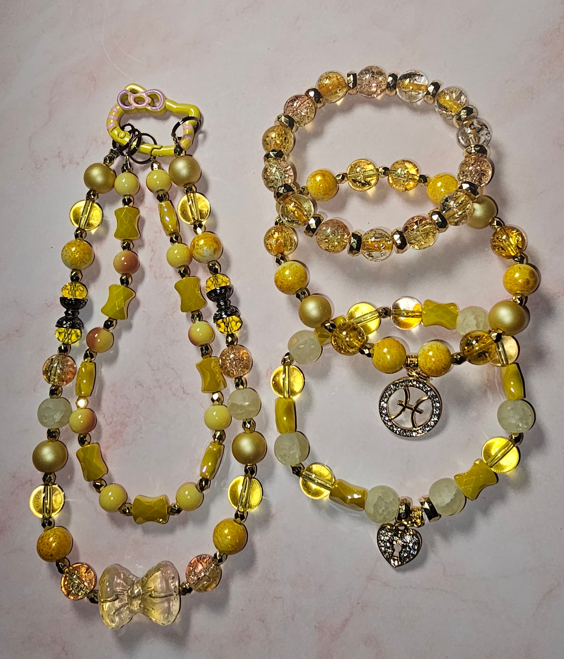 Handmade beaded keychains sets