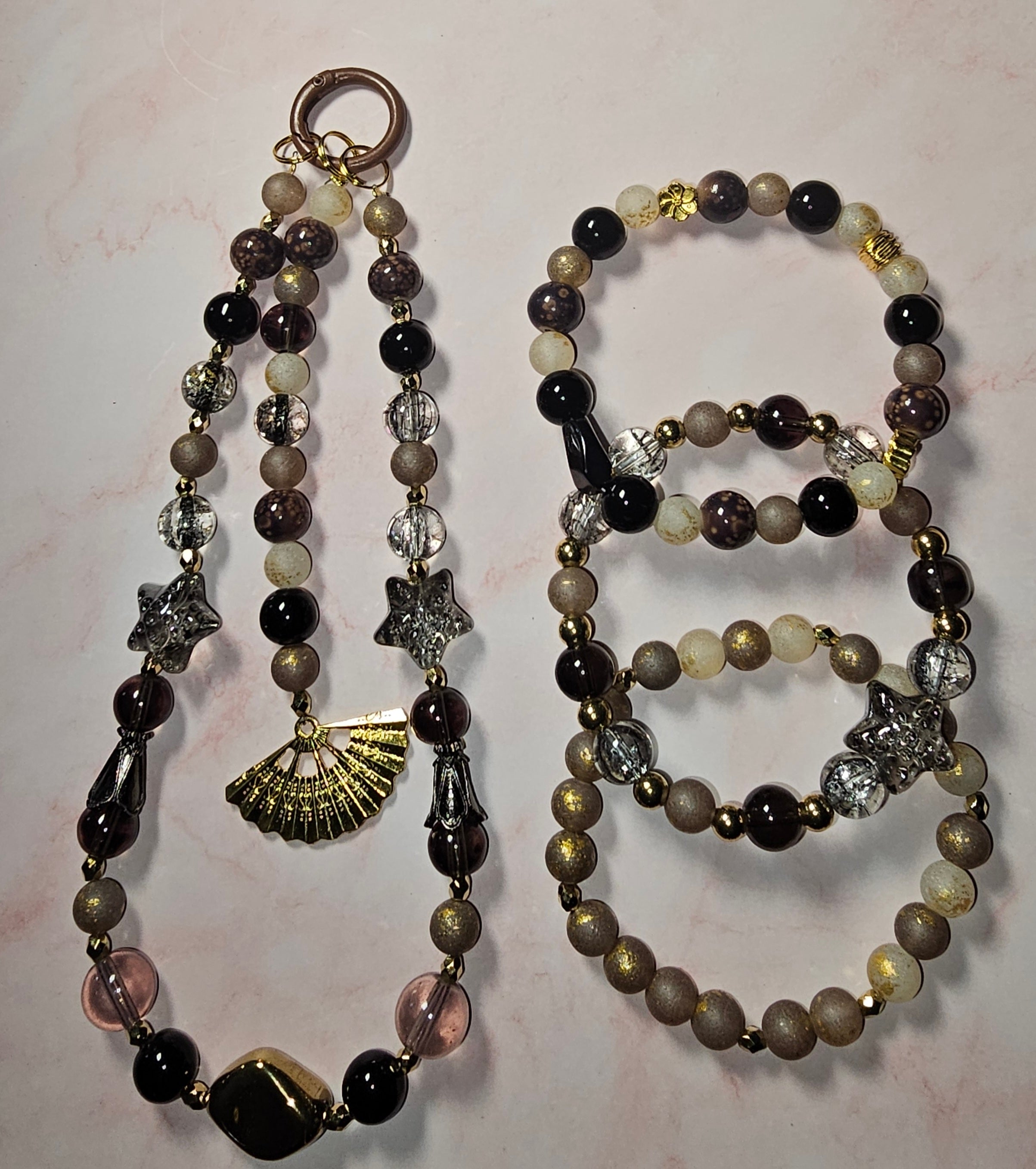 Handmade beaded keychains sets