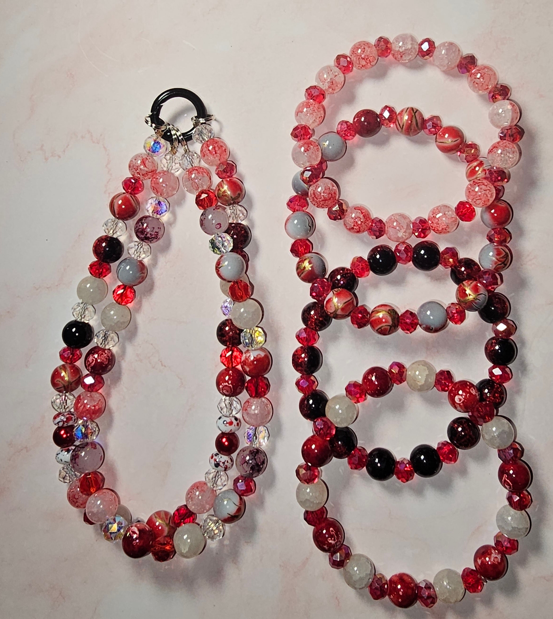 Handmade beaded keychains sets