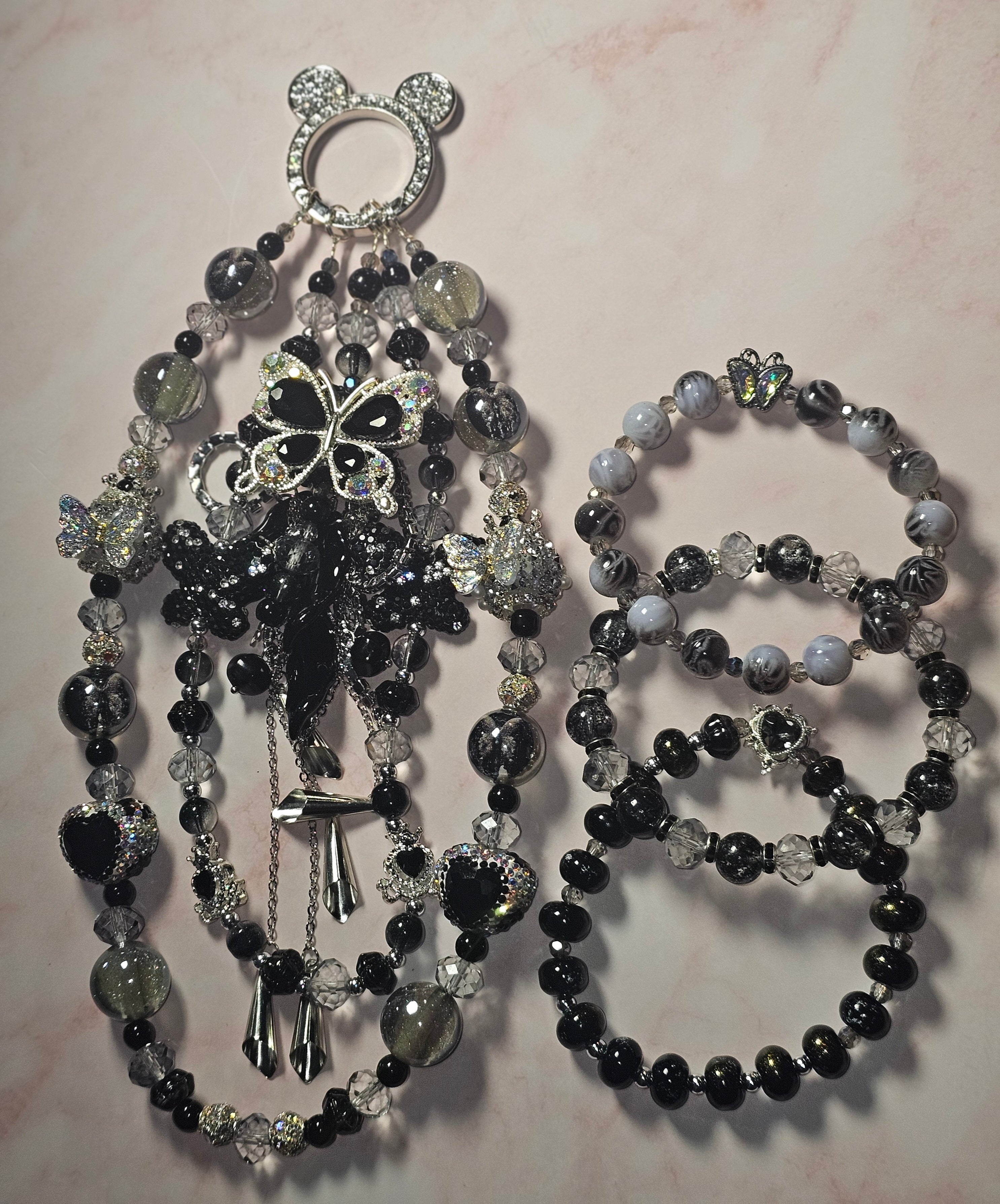 Handmade Sparkly keychain sets