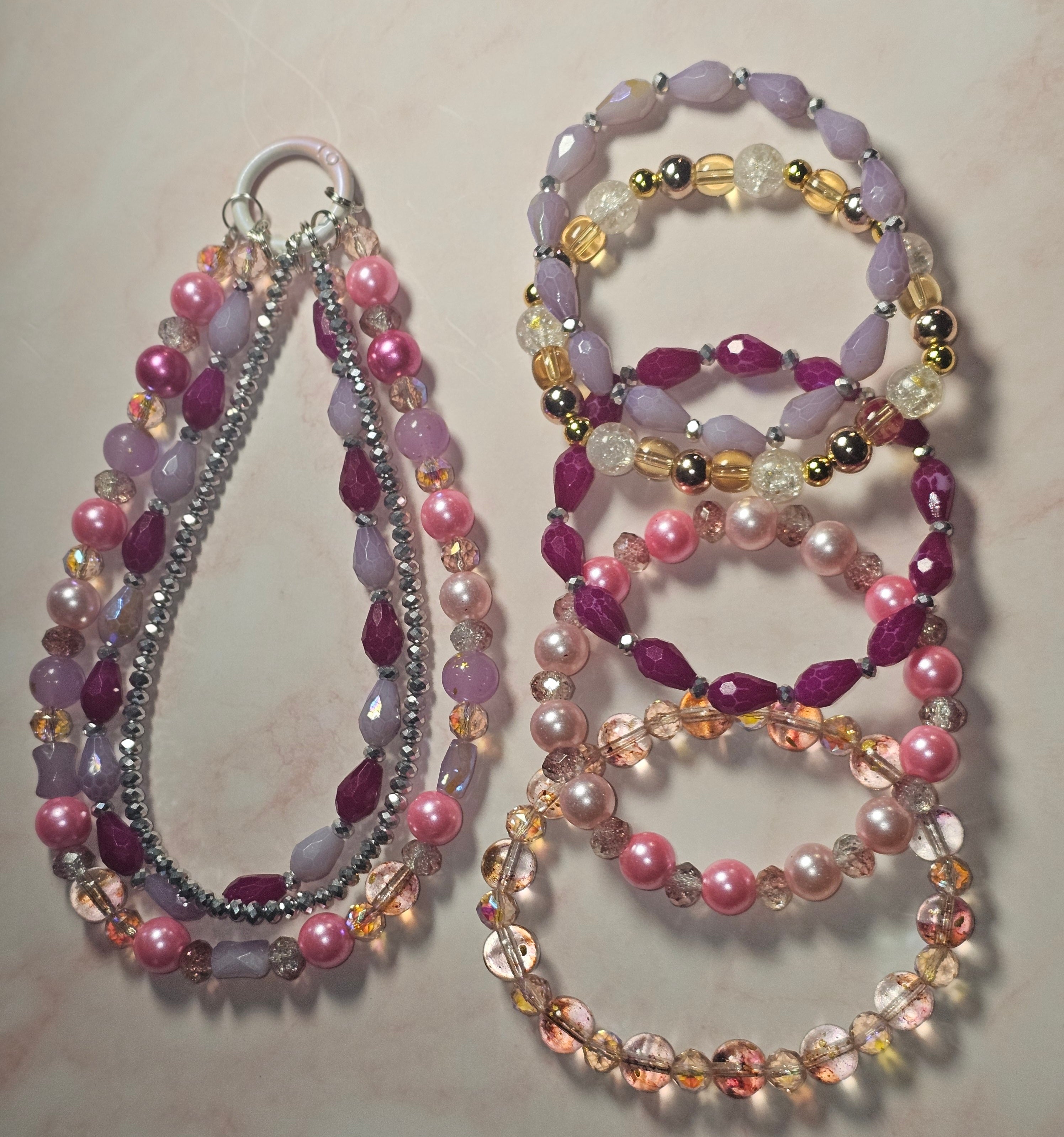 Handmade beaded keychains sets