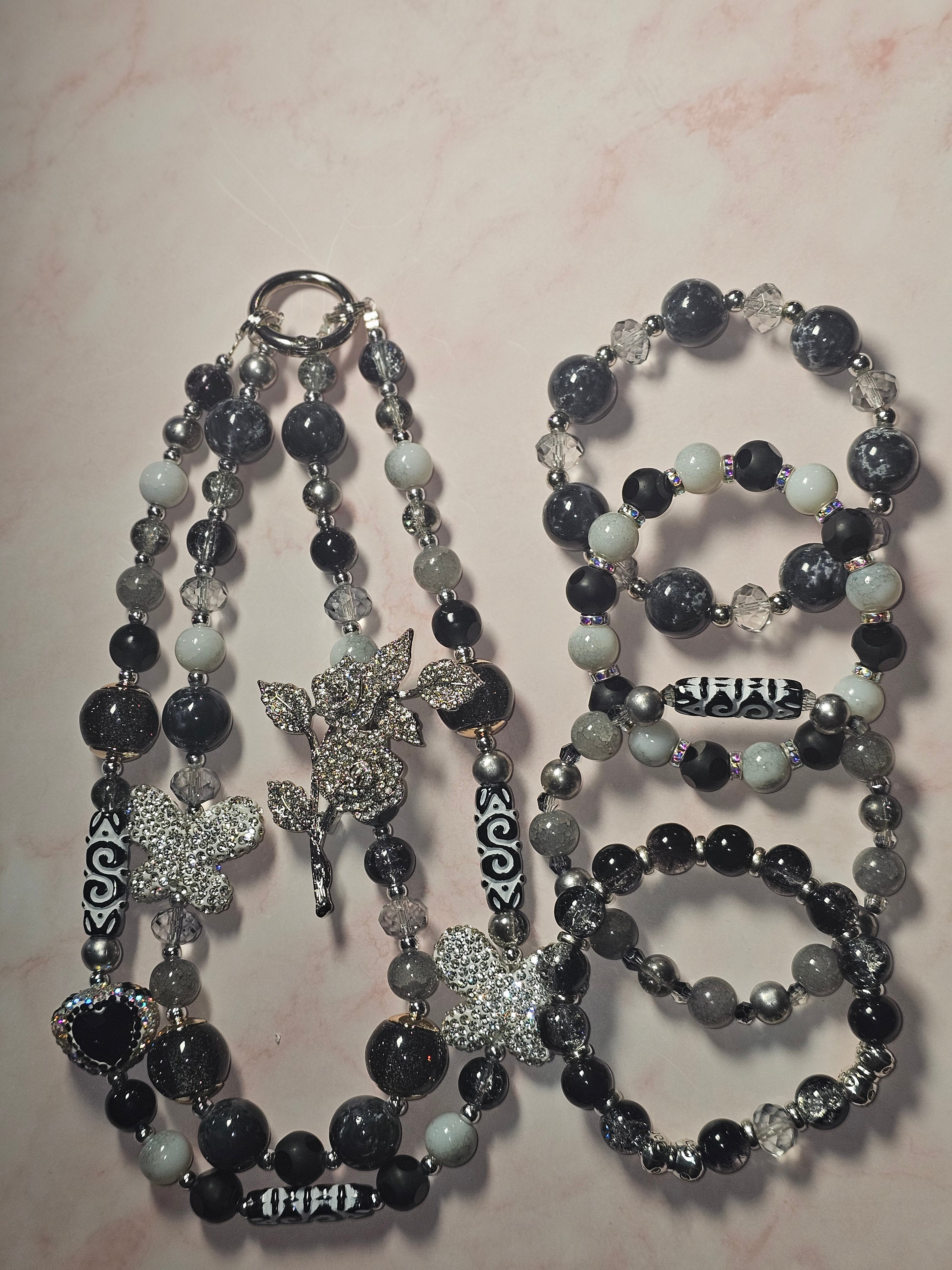 Handmade Sparkly keychain sets