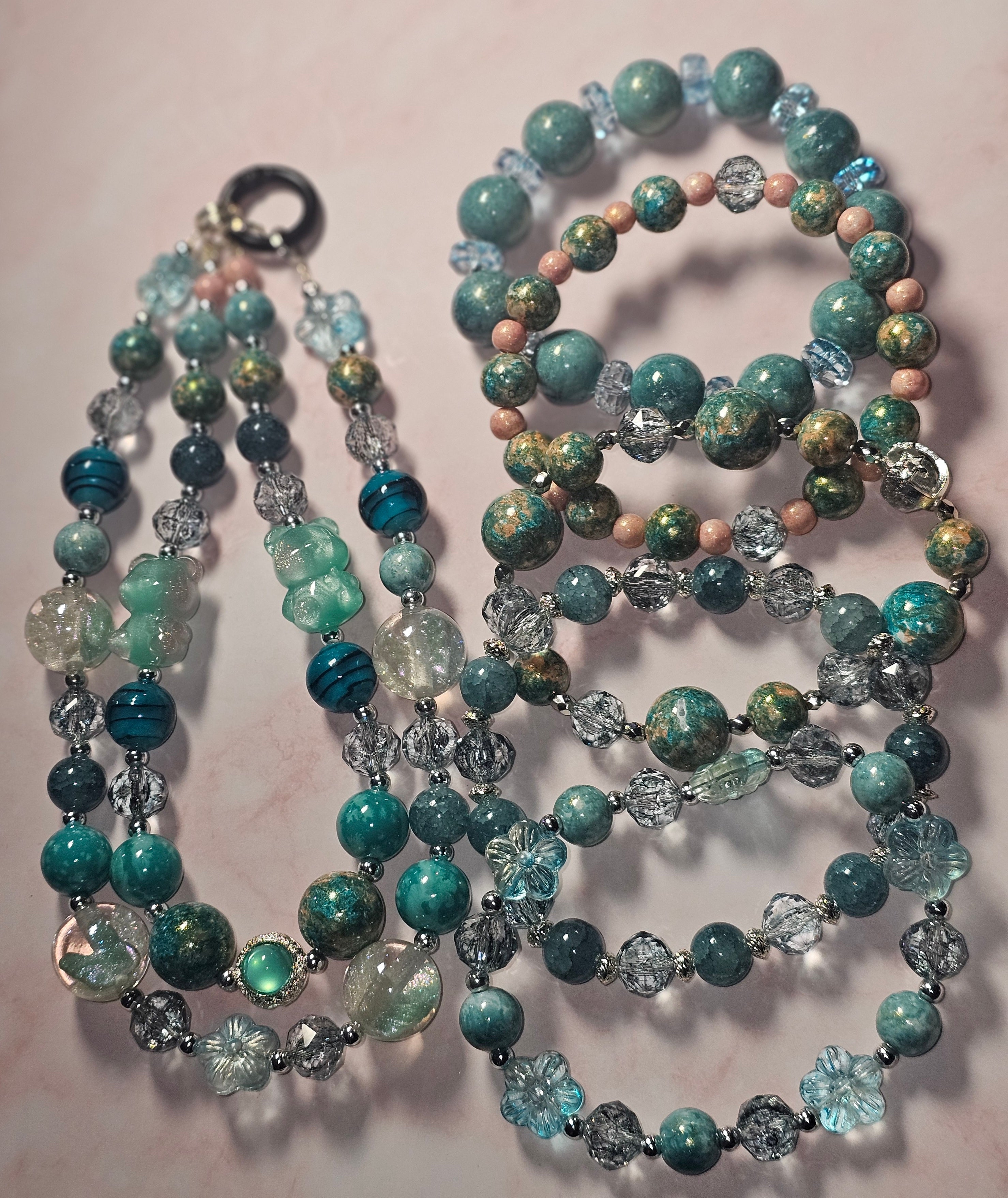 Handmade beaded keychains sets