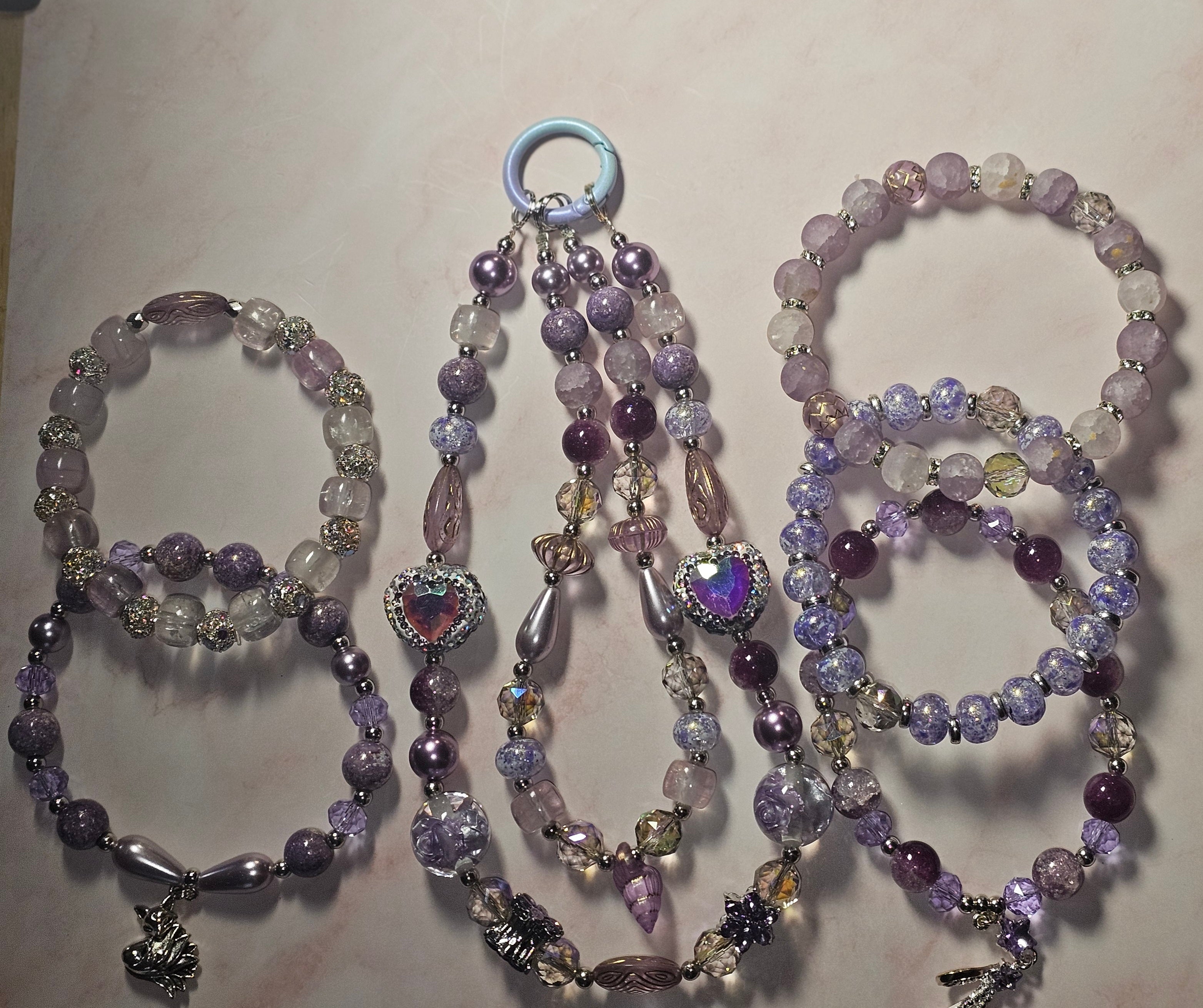 Handmade Sparkly keychain sets