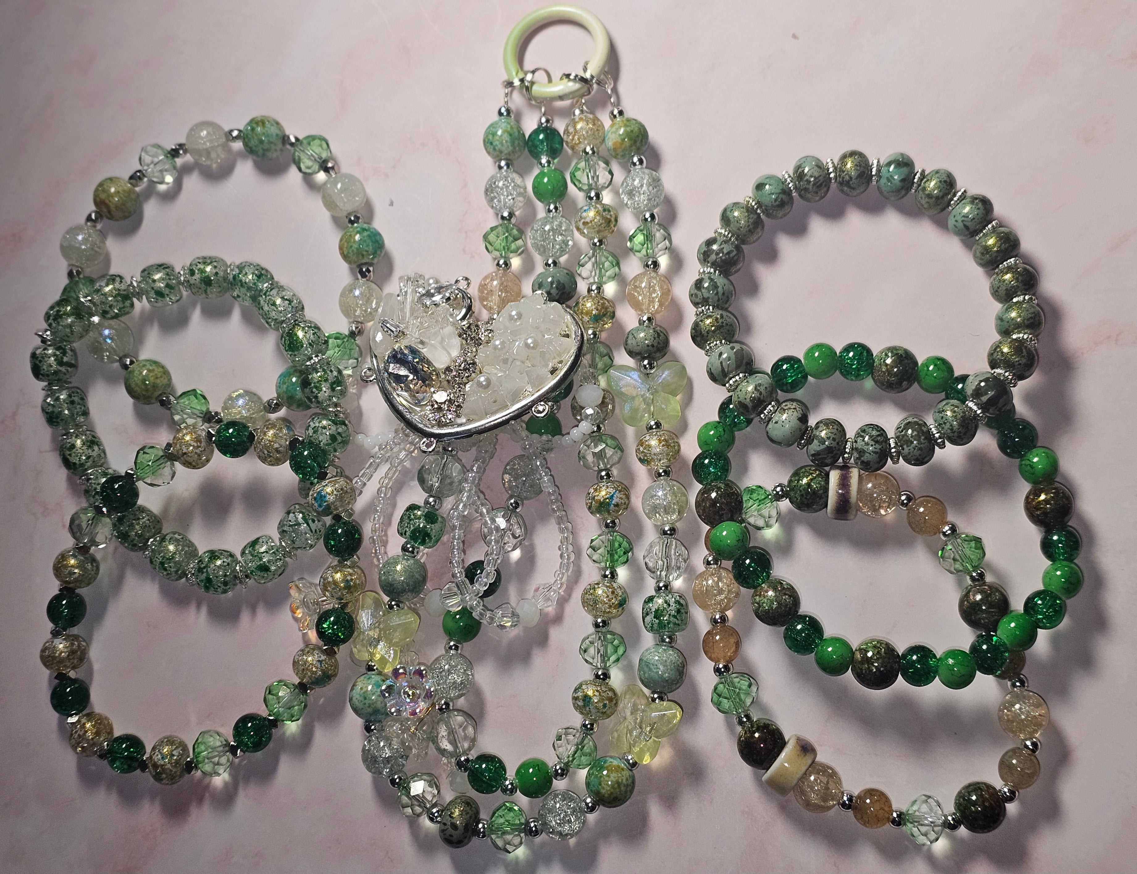 Handmade Sparkly keychain sets