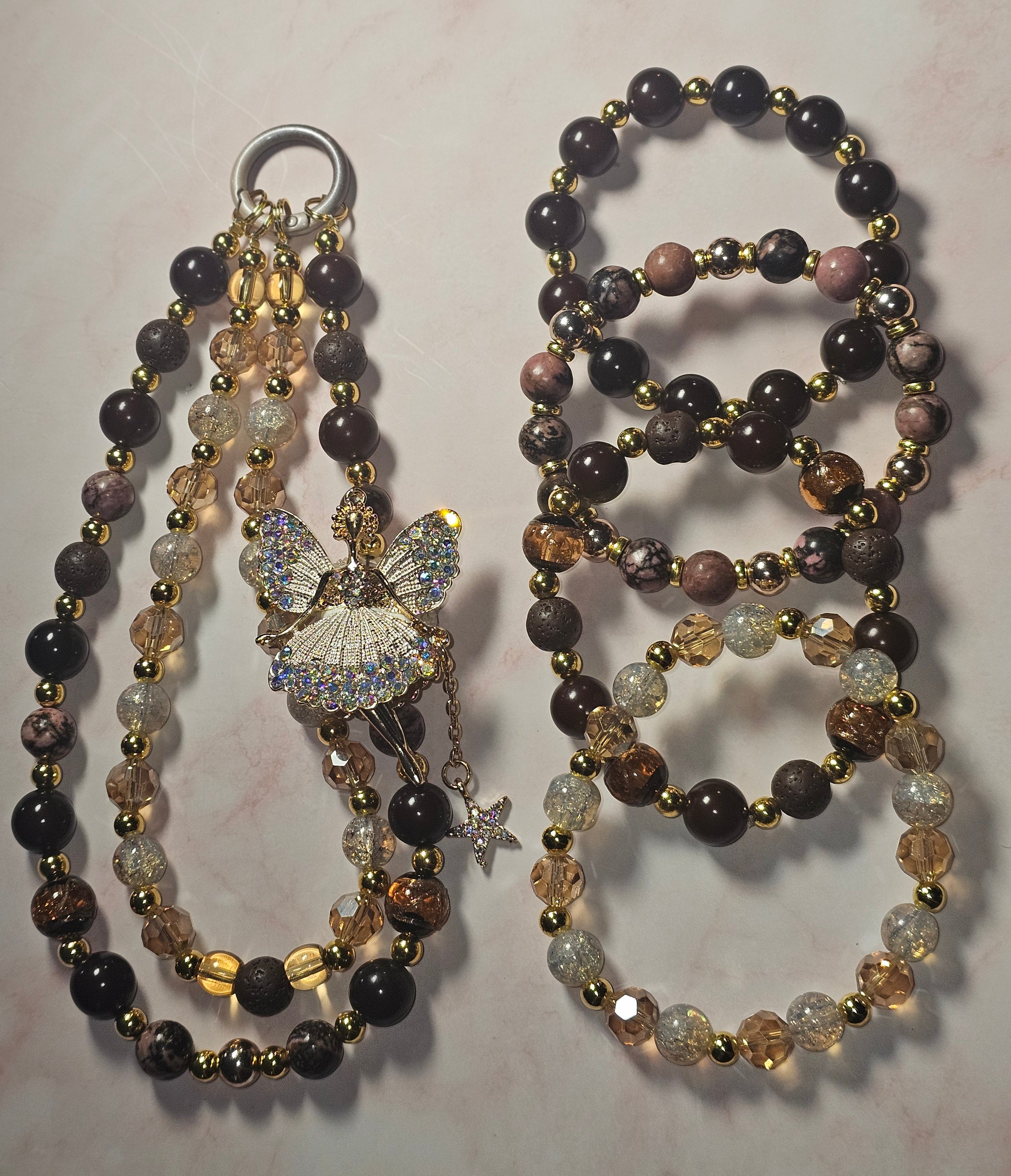 Handmade Sparkly keychain sets