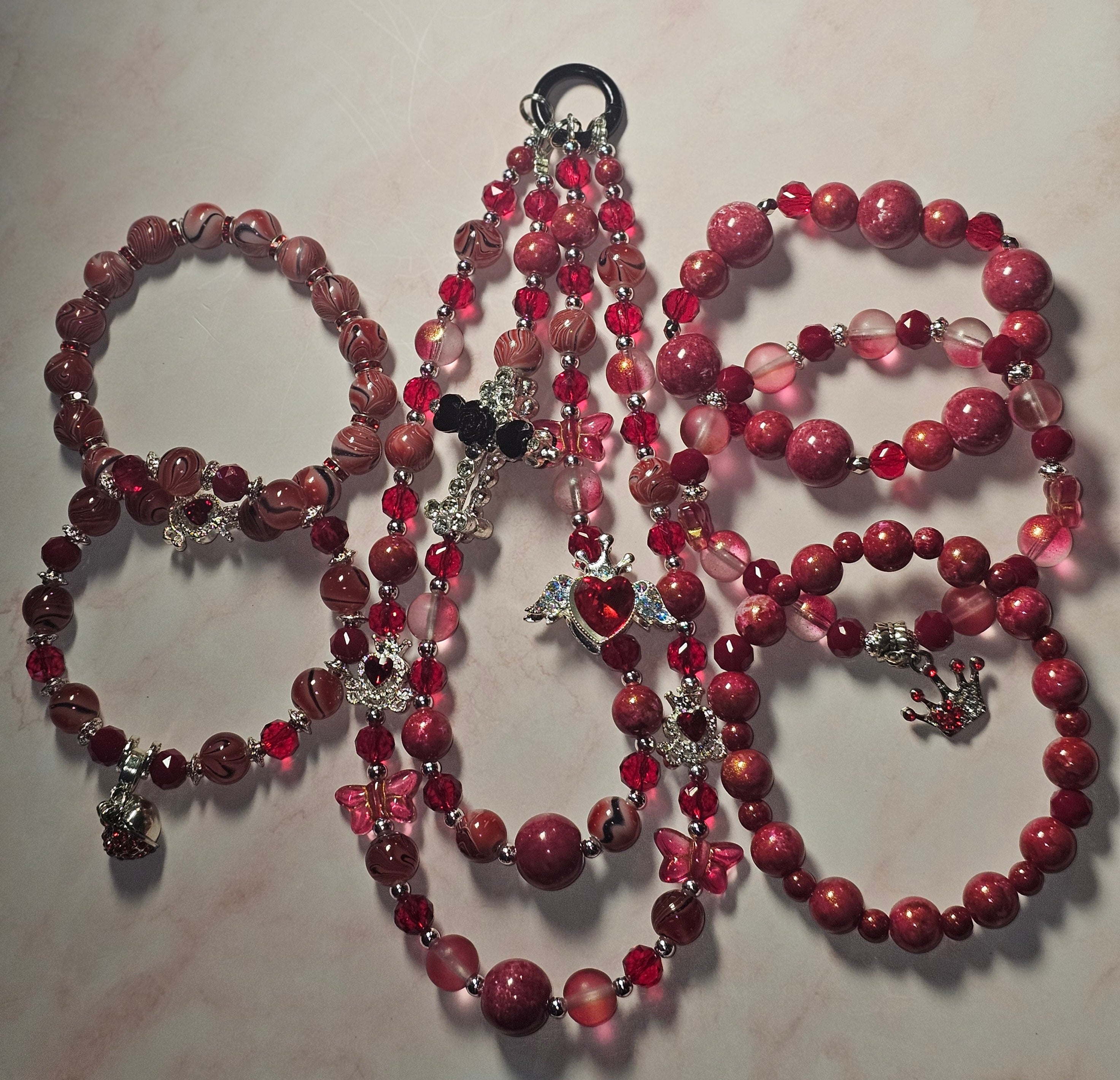 Handmade Sparkly keychain sets