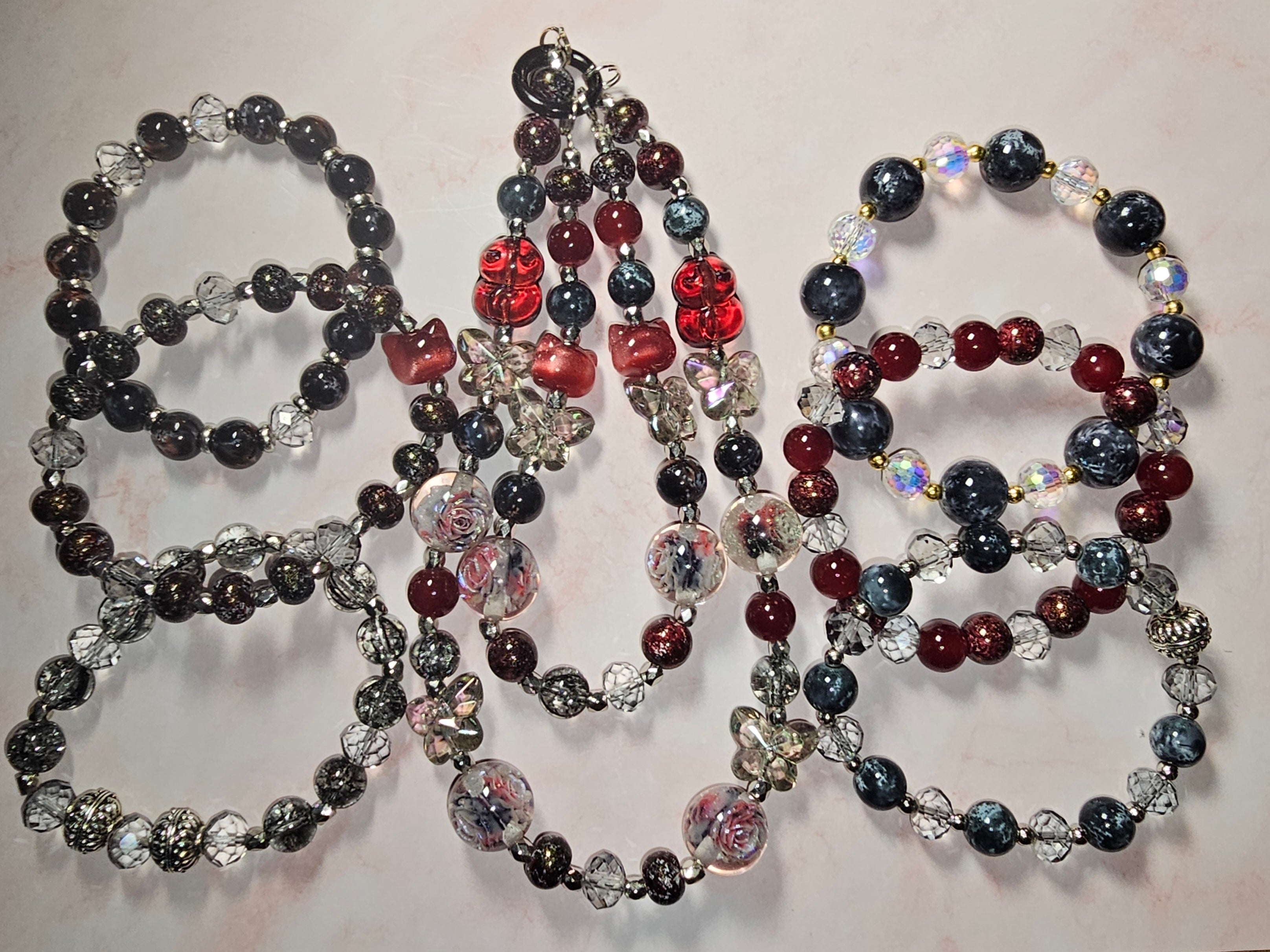 Handmade beaded keychains sets
