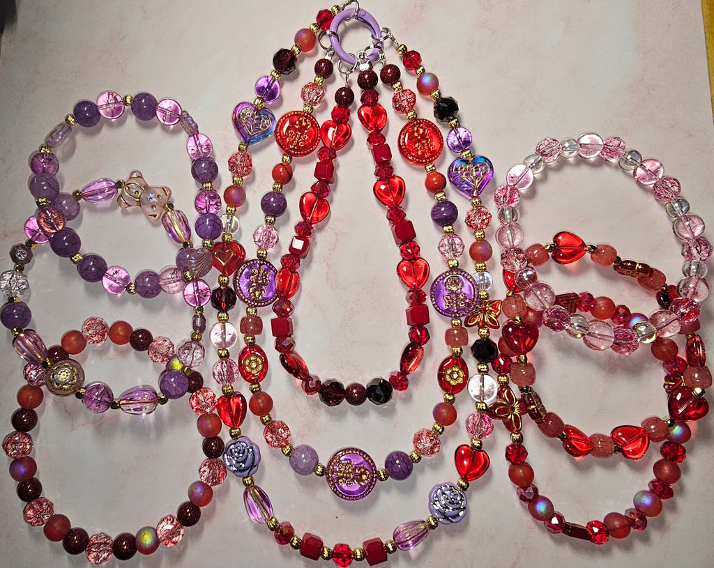 Handmade beaded keychains sets