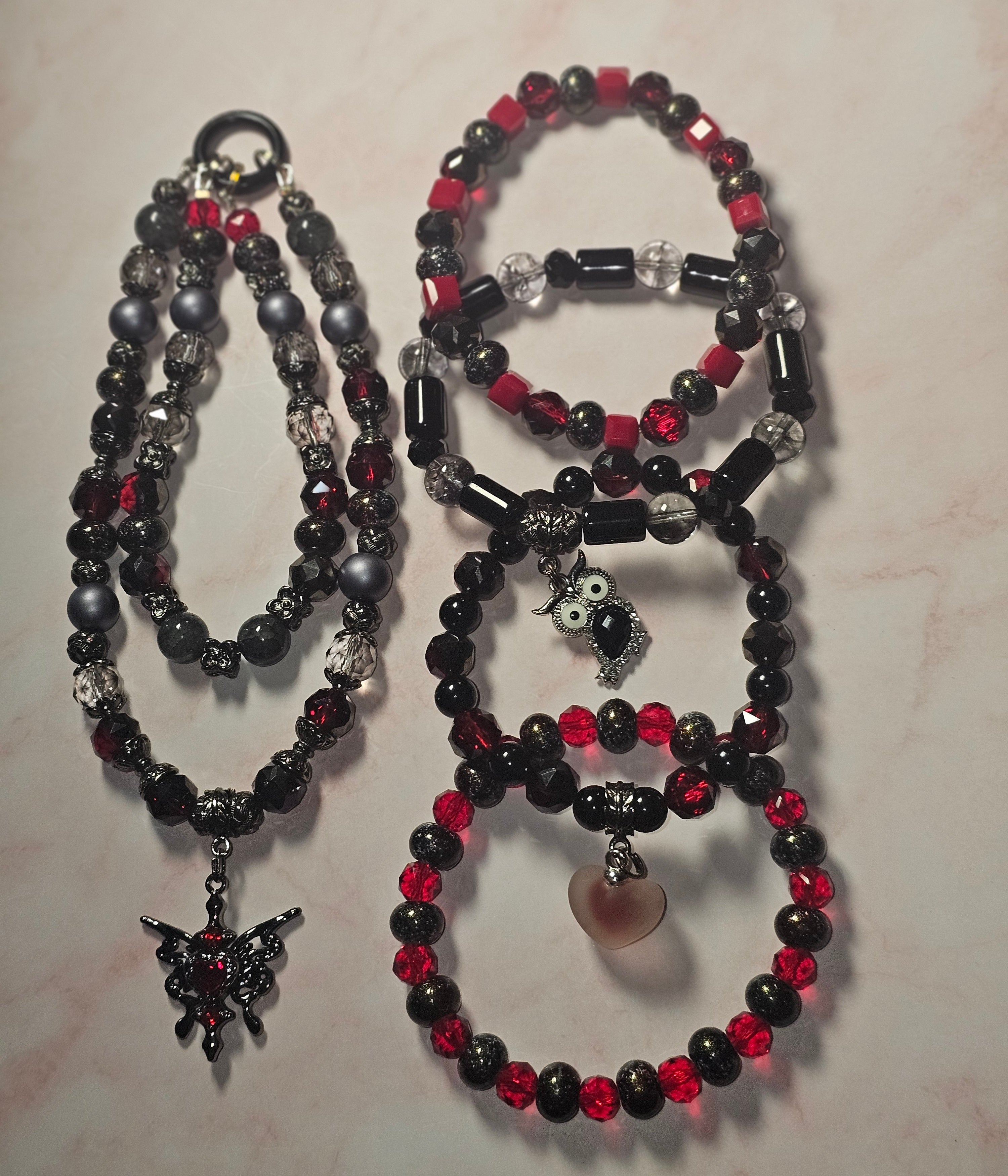 Handmade beaded keychains sets