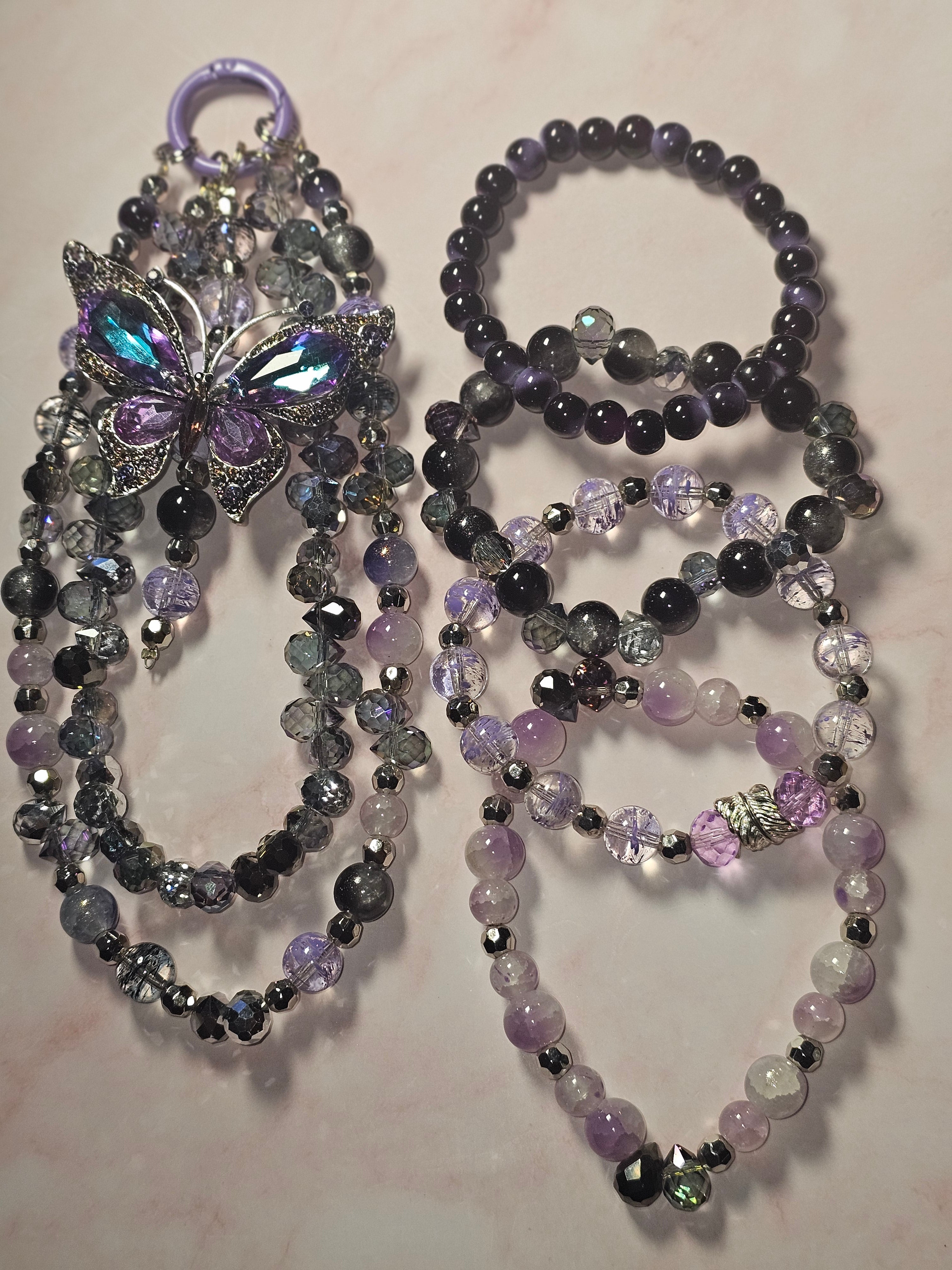 Handmade Sparkly keychain sets