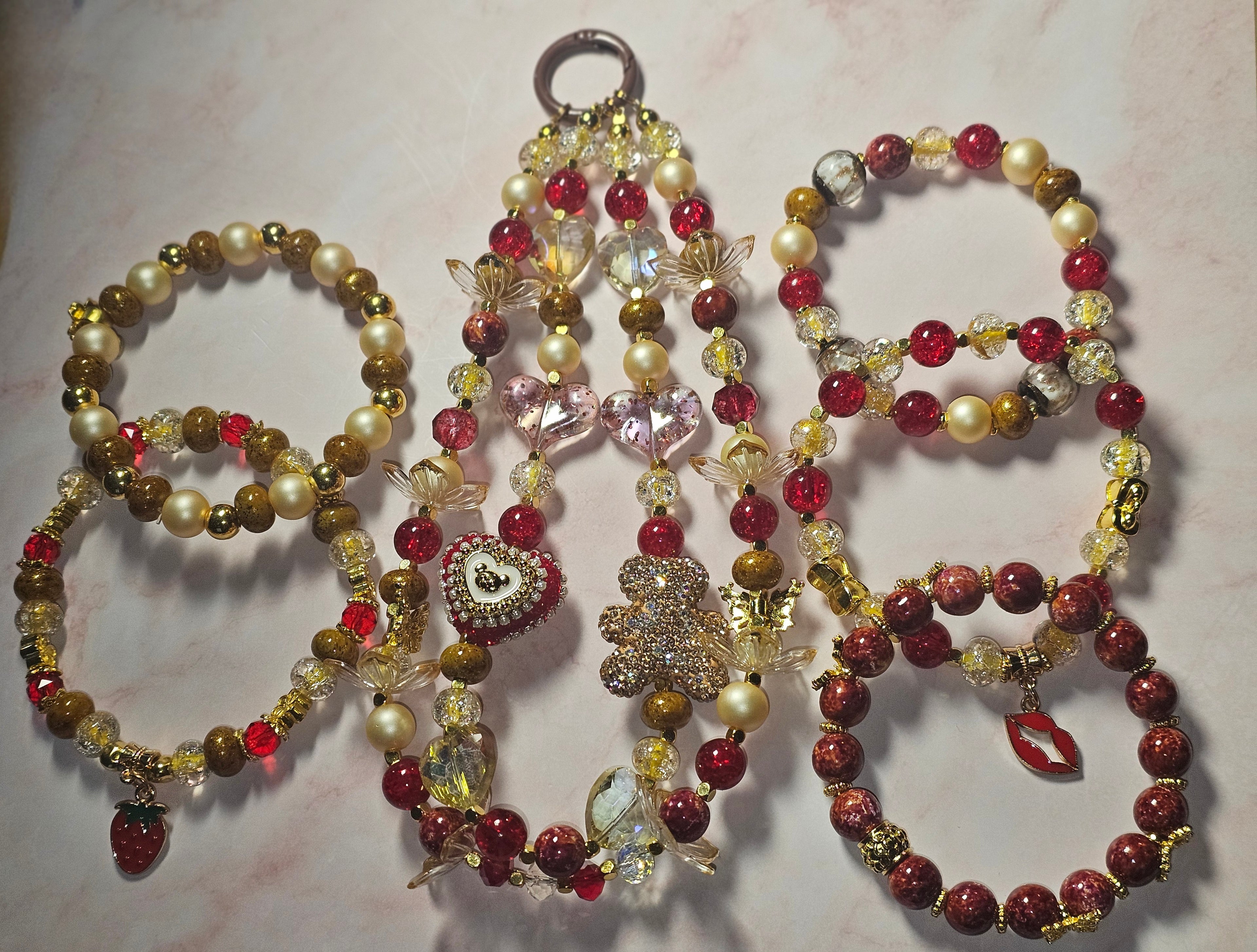 Handmade Sparkly keychain sets