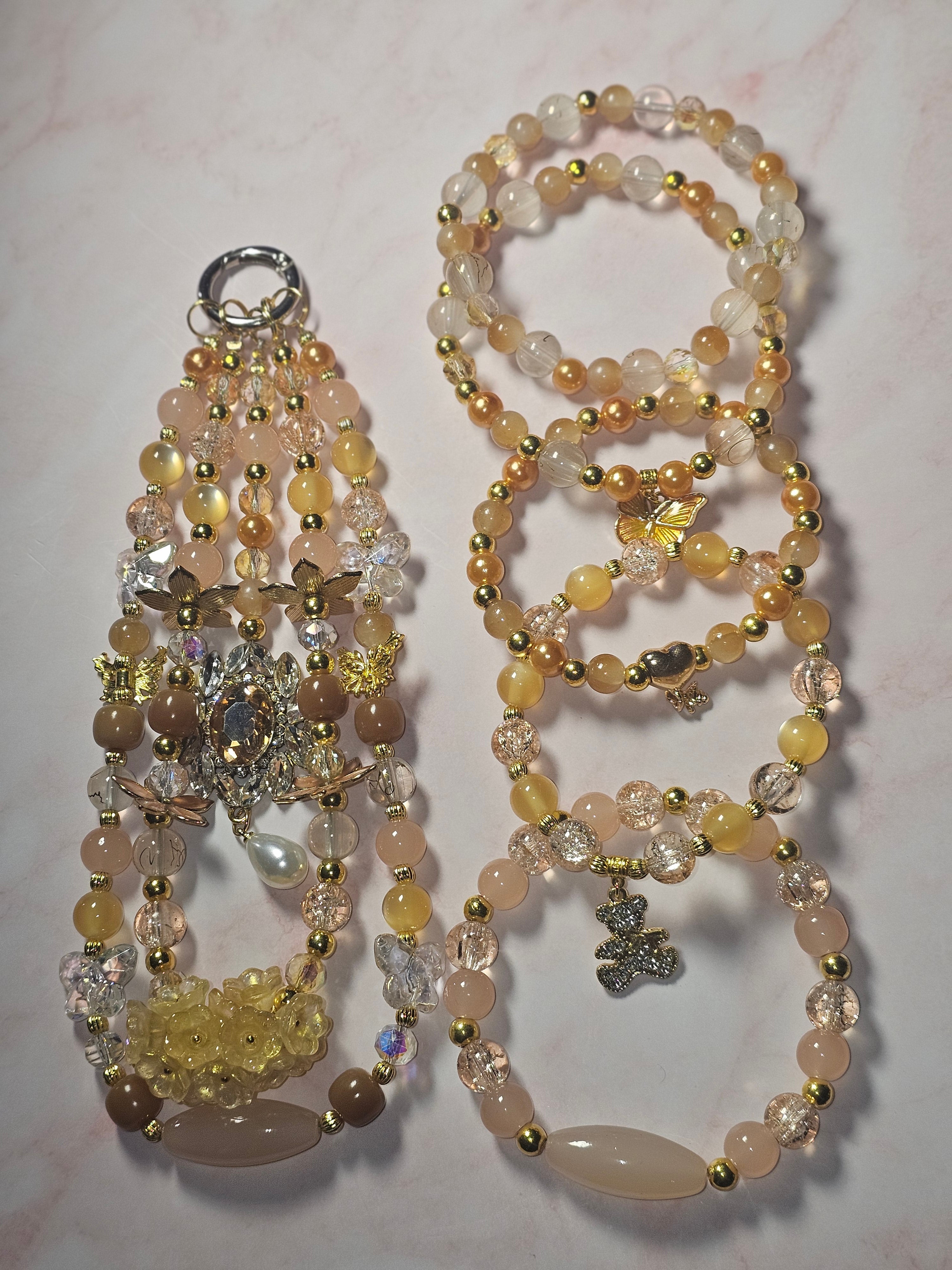 Handmade Sparkly keychain sets