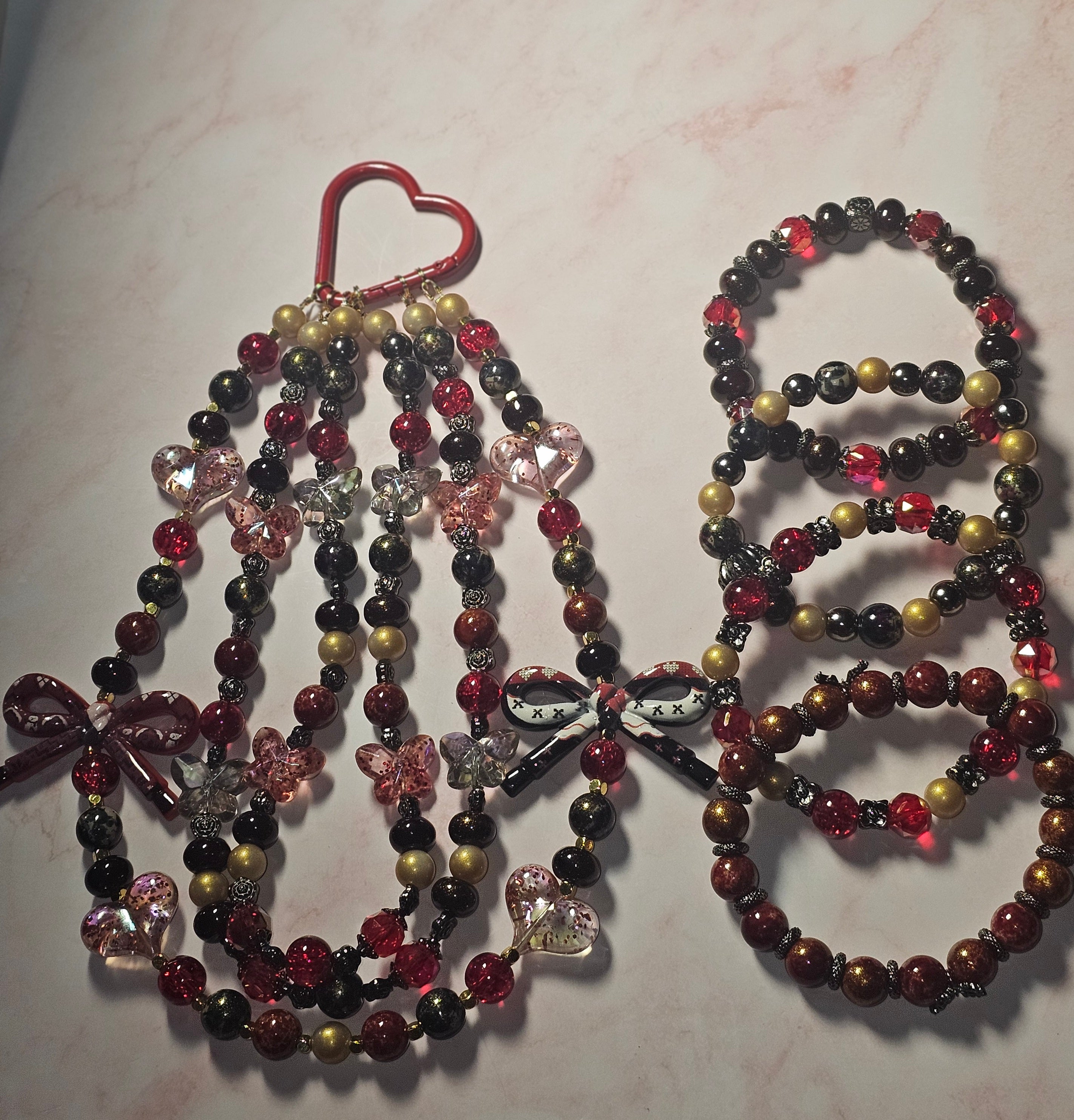 Handmade beaded keychains sets