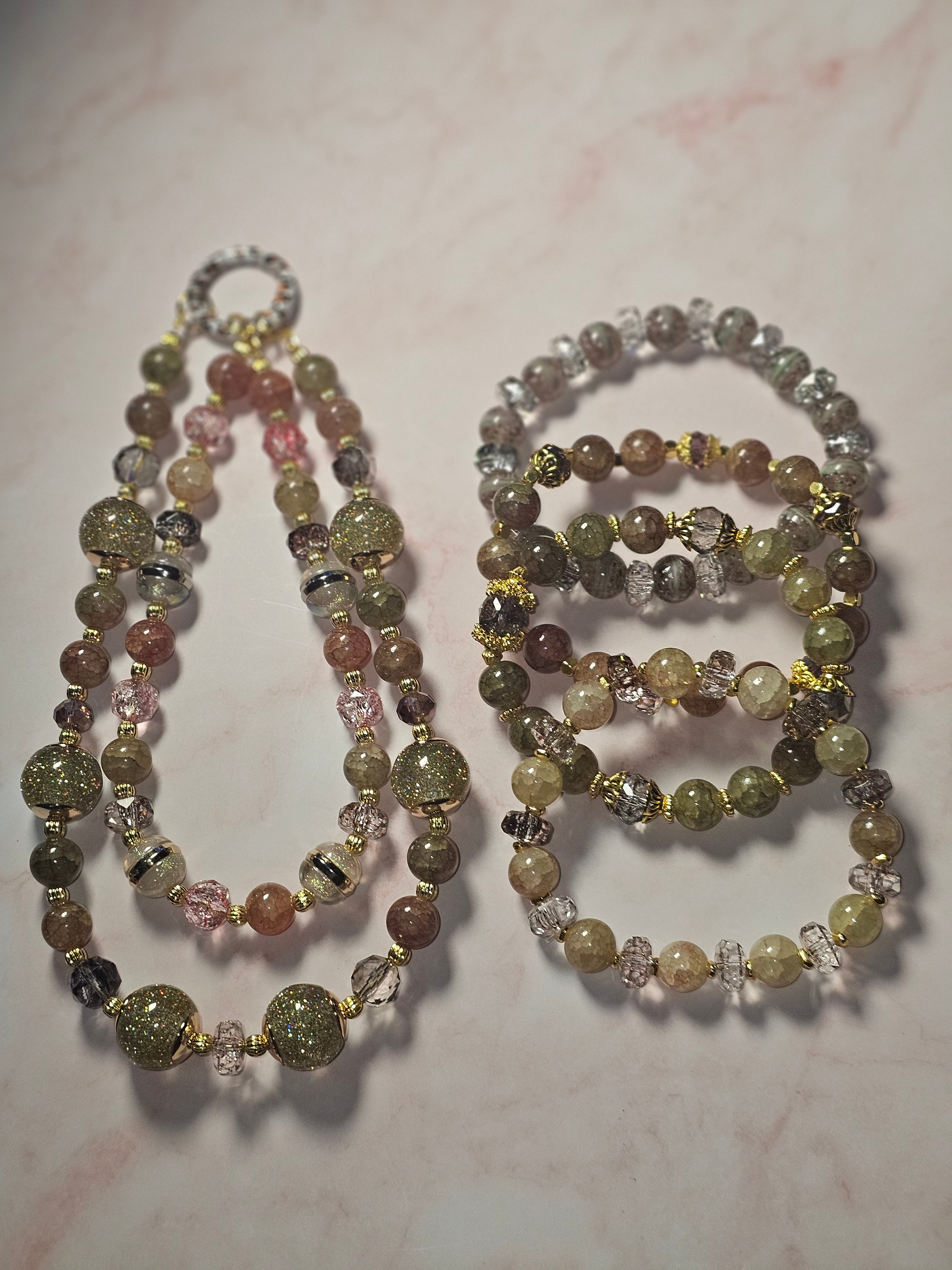 Handmade beaded keychains sets