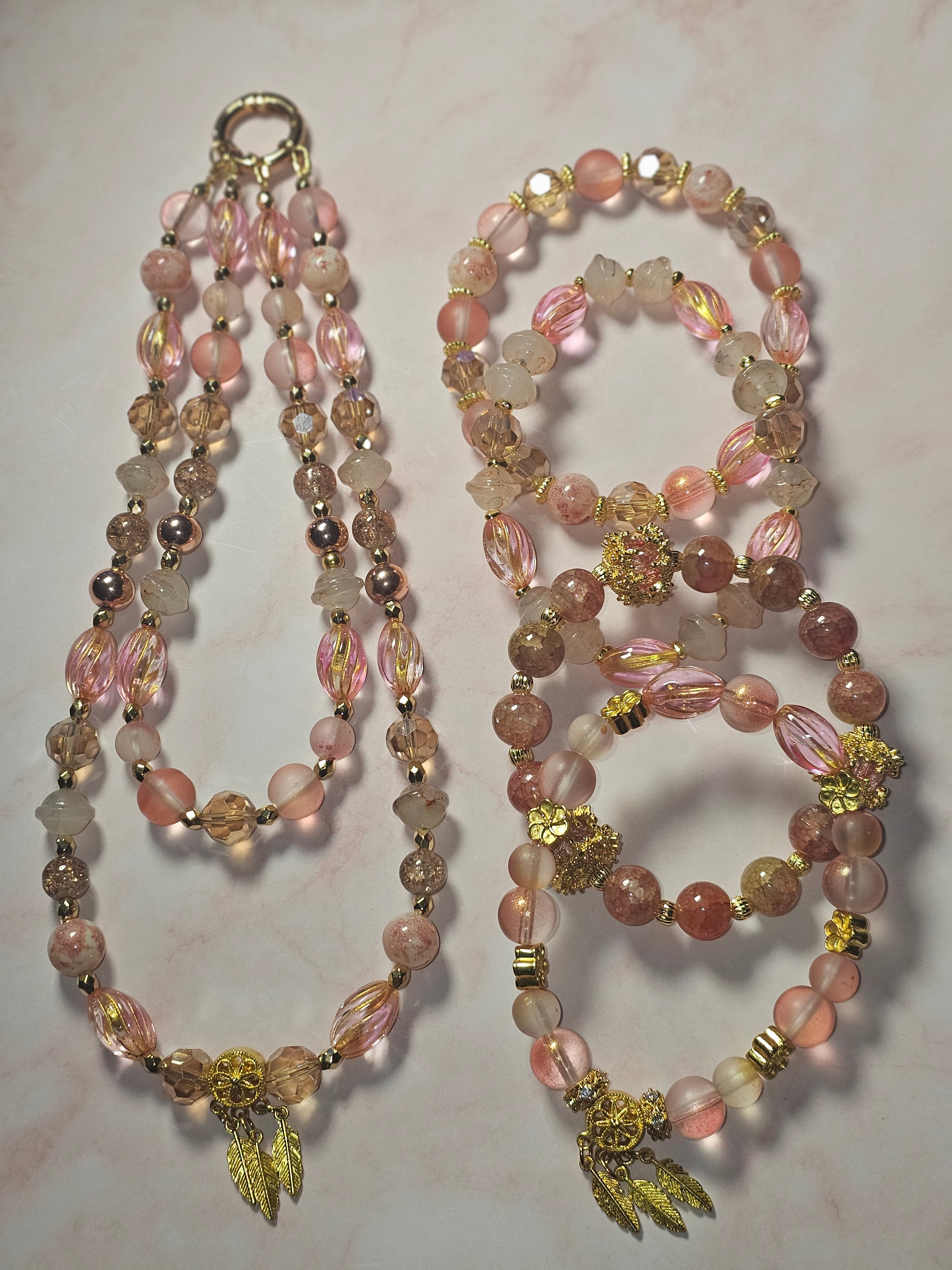 Handmade beaded keychains sets
