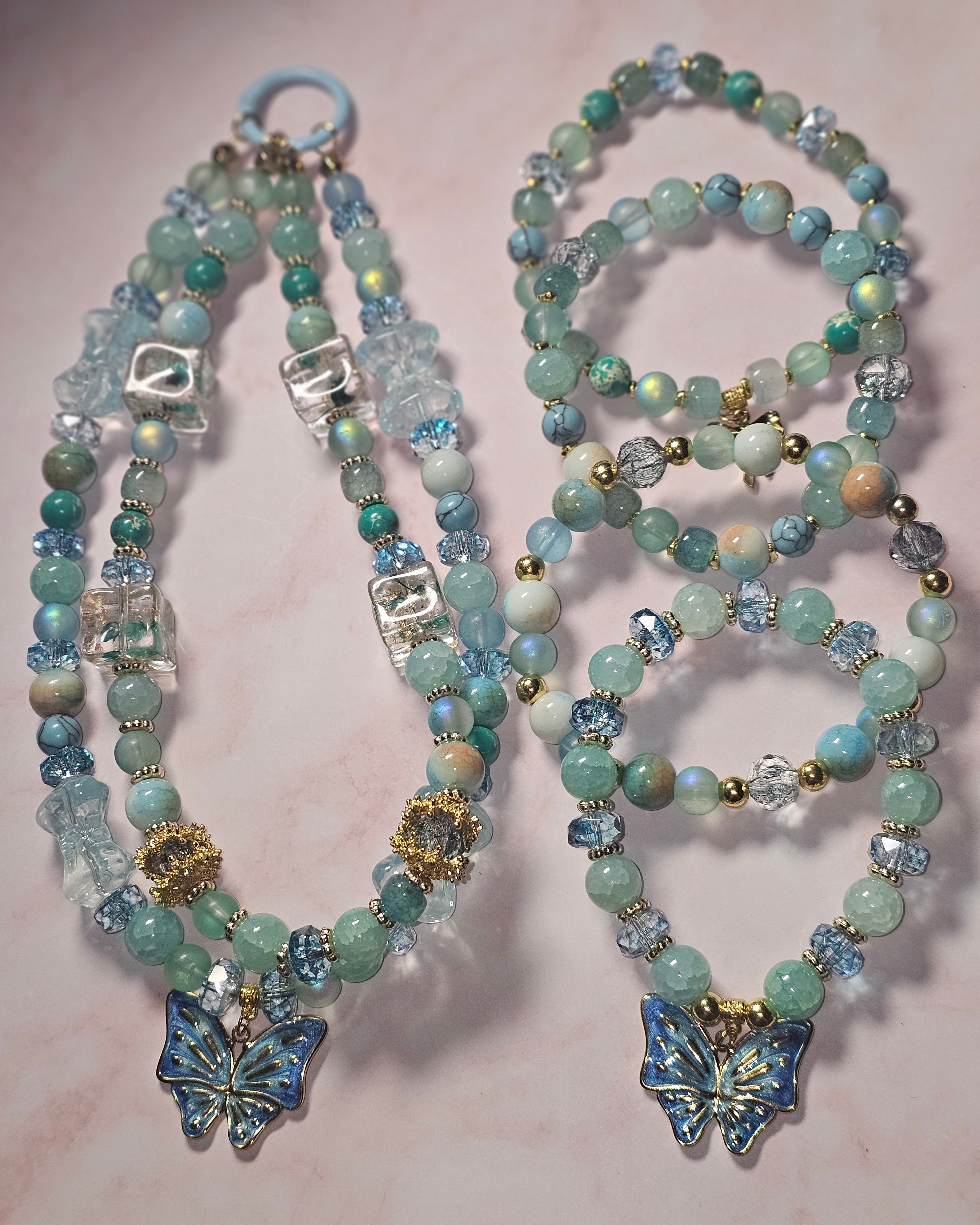 Handmade beaded keychains sets