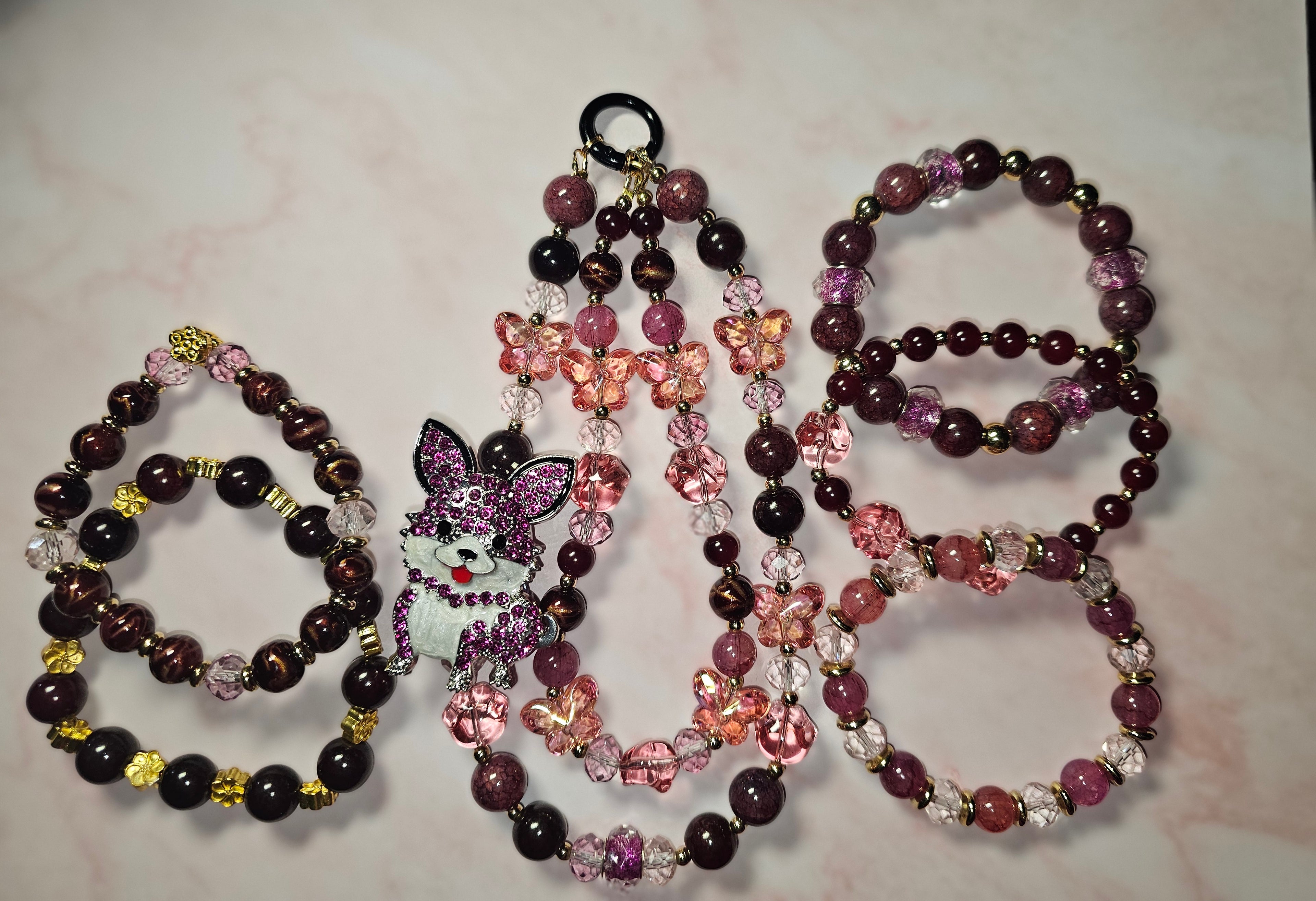 Handmade Sparkly keychain sets