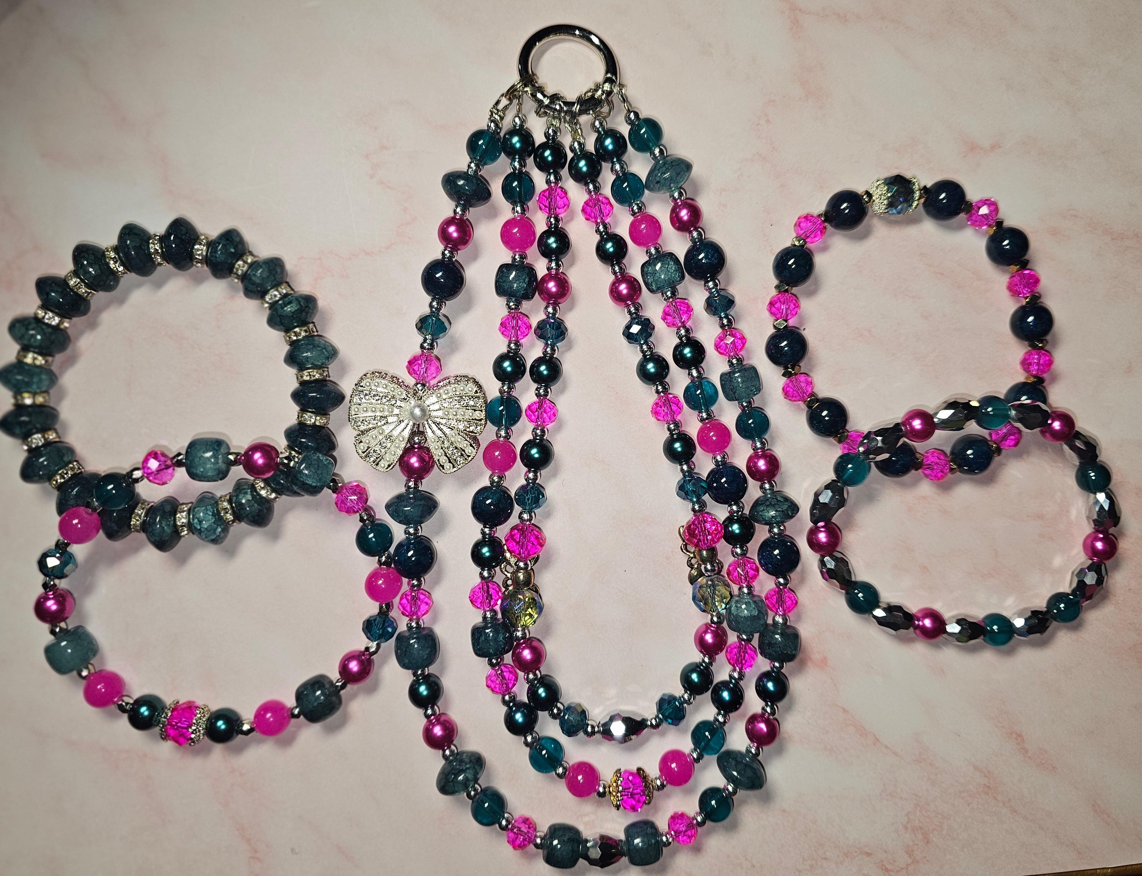 Handmade Sparkly keychain sets