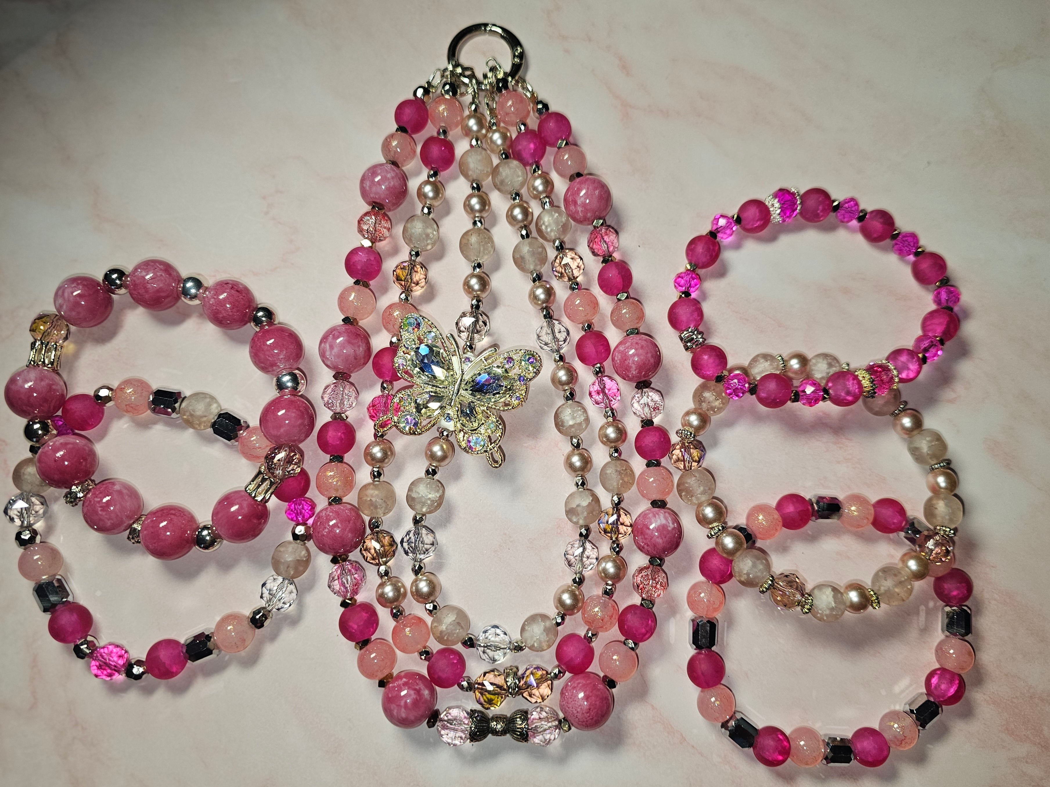 Handmade Sparkly keychain sets