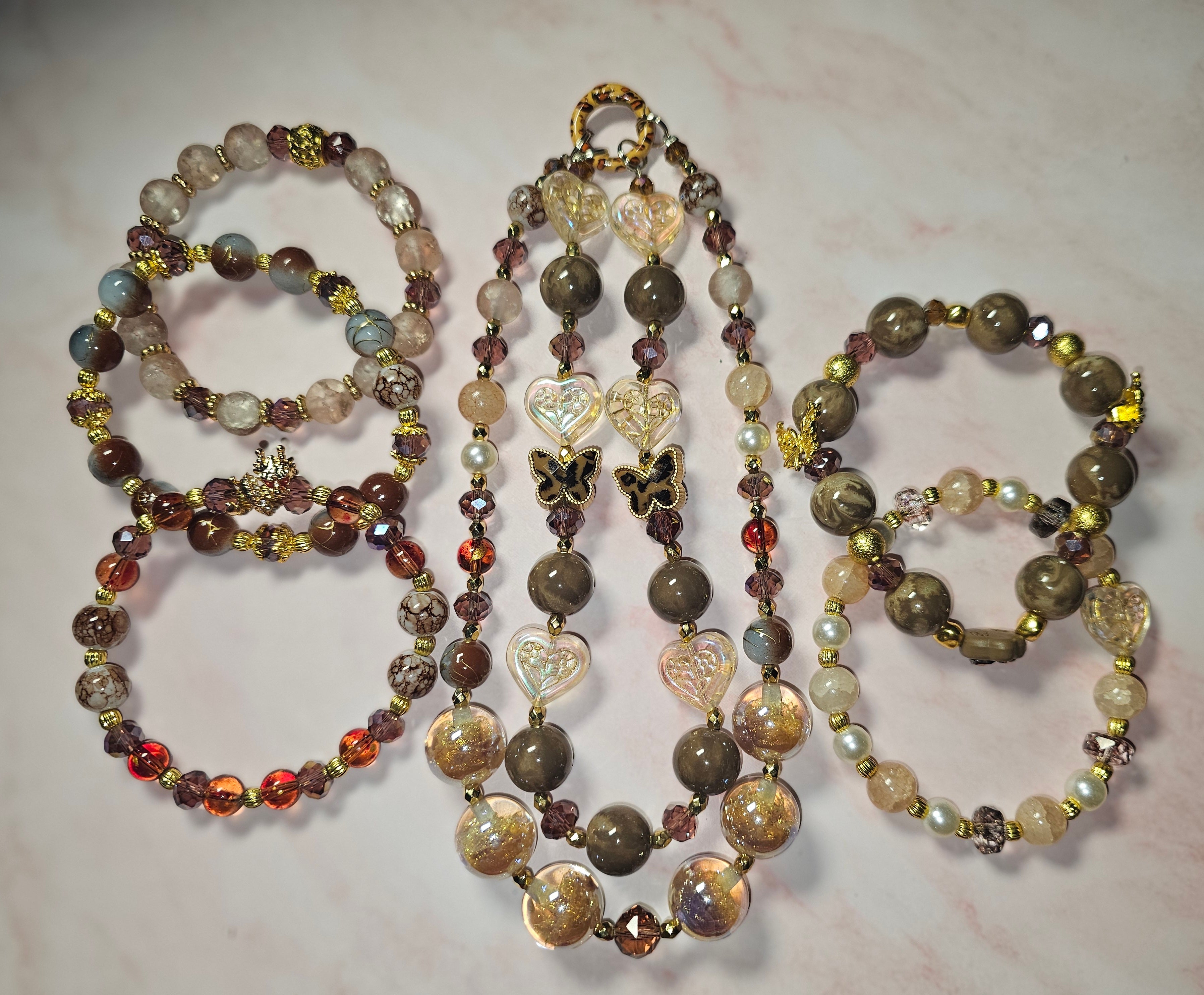 Handmade beaded keychains sets