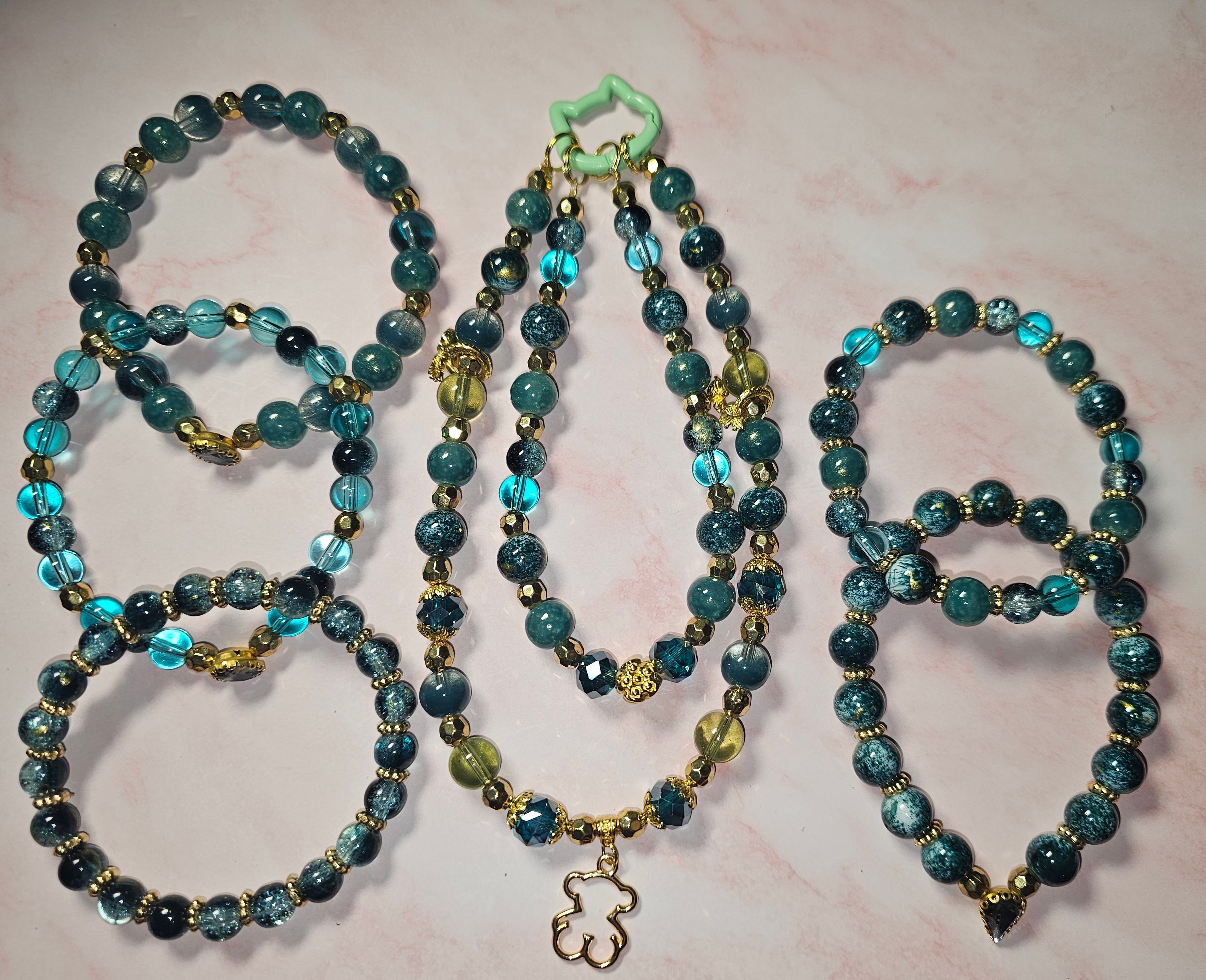 Handmade beaded keychains sets