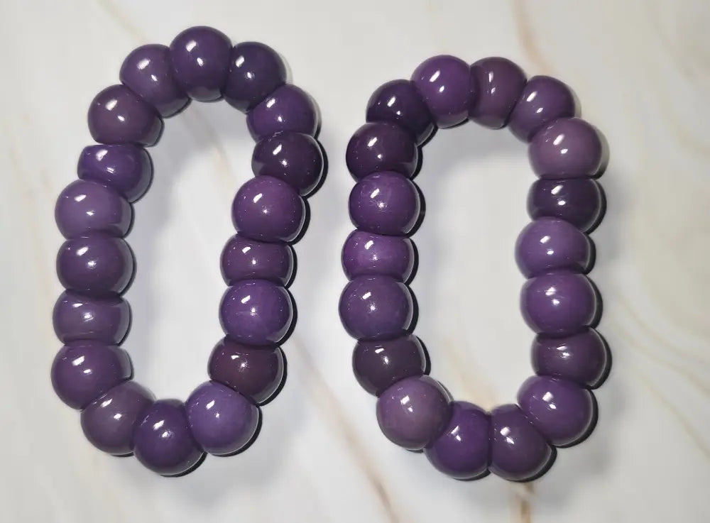 Bodhi bracelets - Purple garlic shape bodhi set
